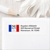 Iowa Flag Return Address Label (Insitu)