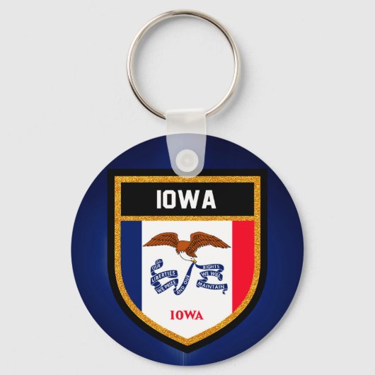 Iowa Flag Sleutelhanger (Voorkant)