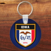 Iowa Flag Sleutelhanger (Voorkant)