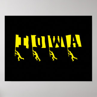 Iowa Football "Flags" Poster