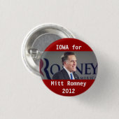 Iowa for Mitt Romney 2012 Foto politieke Button (Voorkant /achterkant)