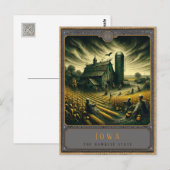 Iowa | Gotische kunst Briefkaart (Voorkant / Achterkant)