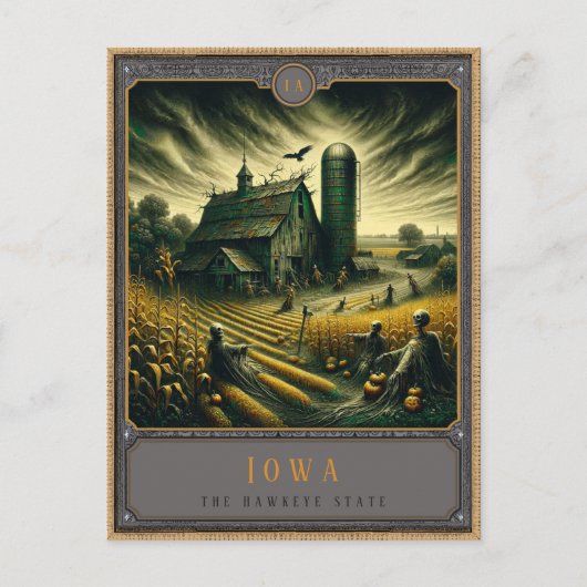 Iowa | Gotische kunst Briefkaart (Voorkant)