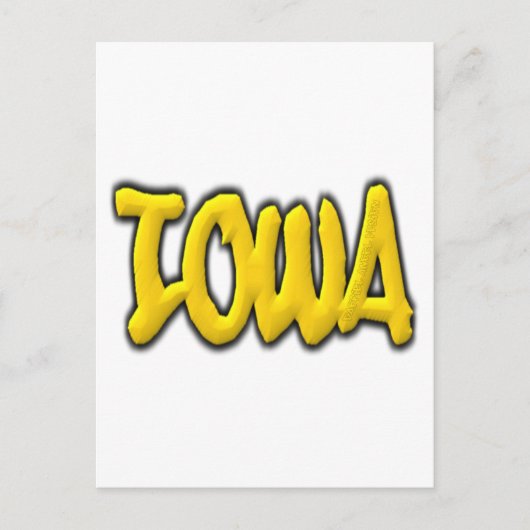 Iowa Graffiti Briefkaart (Voorkant)