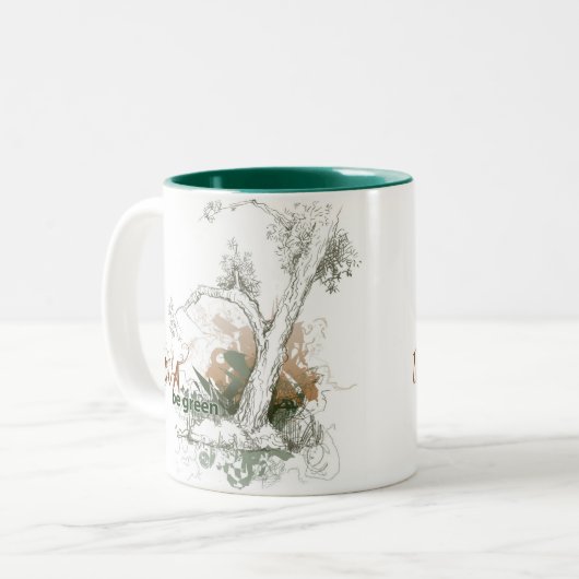 Iowa Green Tree-Mok Tweekleurige Koffiemok (Voorkant links)