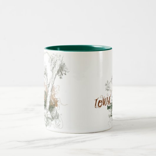 Iowa Green Tree-Mok Tweekleurige Koffiemok (Center)