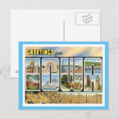 Iowa Greetings uit de Verenigde Staten Briefkaart (Voorkant / Achterkant)
