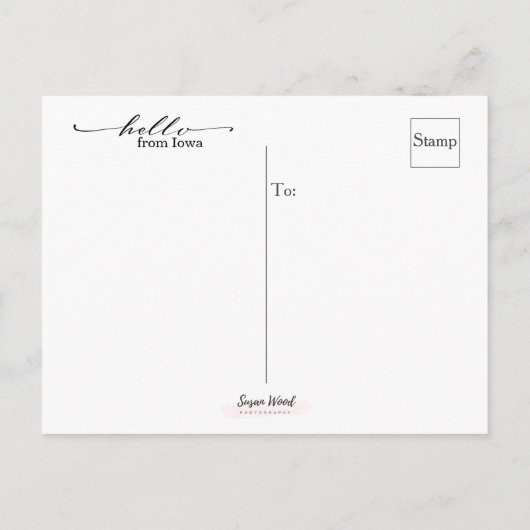 Iowa Hallo Briefkaart (Achterkant)