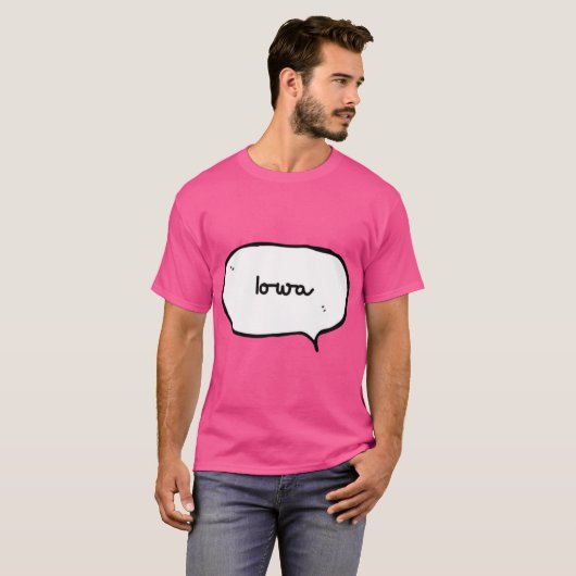 Iowa Handwrite Handdrawn Speech Bubble Oversized T-shirt (Voorkant volledig)