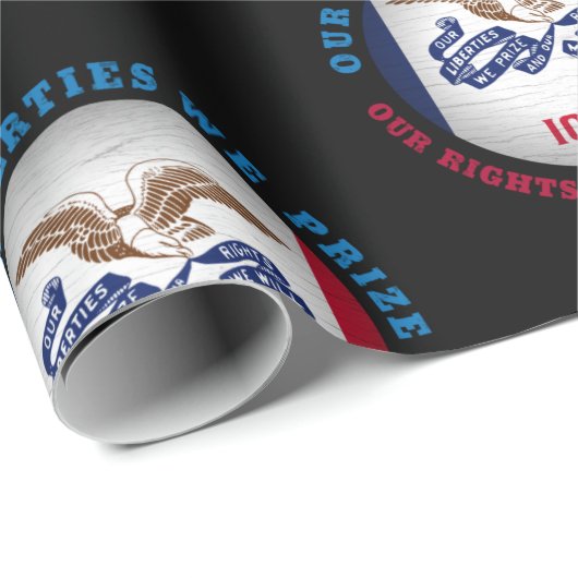 IOWA HAWKEYE STAATSVLAG CADEAUPAPIER (Rol Hoek)