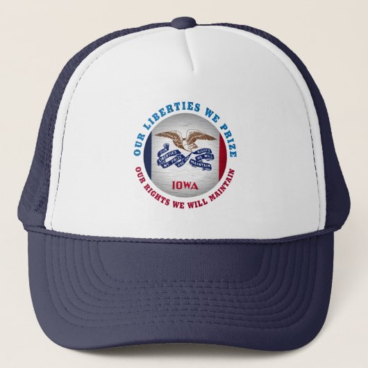 IOWA HAWKEYE STAATSVLAG TRUCKER PET (Voorkant)