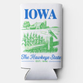 Iowa Hawkeye State Boerderij Seltzer Blikjeskoeler (Achterkant)