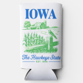Iowa Hawkeye State Boerderij Seltzer Blikjeskoeler (Voorkant)