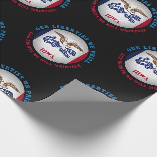 IOWA HAWKEYE STATE FLAG CADEAUPAPIER (Hoek)