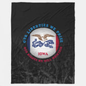 IOWA HAWKEYE STATE FLAG FLEECE DEKEN (Voorkant)