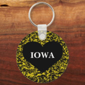 Iowa Heart Yellow Sleutelhanger (Voorkant)