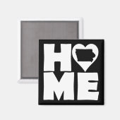 Iowa Home Heart State Fridge Magnet (Voorkant / Achterkant)