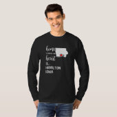 Iowa Home is waar het hart ligt in Hamilton County T-shirt (Voorkant volledig)