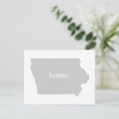 Iowa home silhouette state map briefkaart (Staand voorkant)