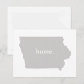 Iowa home silhouette state map briefkaart (Voorkant / Achterkant)