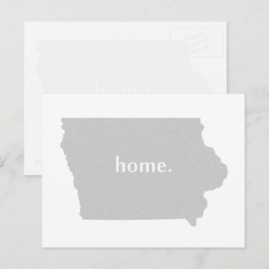 Iowa home silhouette state map briefkaart (Voorkant / Achterkant)
