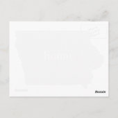 Iowa home silhouette state map briefkaart (Achterkant)