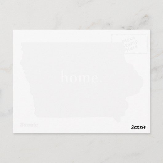 Iowa home silhouette state map briefkaart (Achterkant)