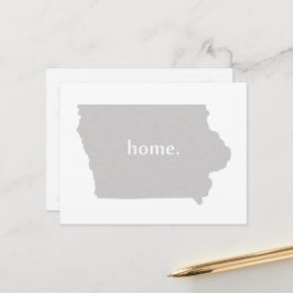 Iowa home silhouette state map briefkaart