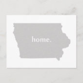 Iowa home silhouette state map briefkaart (Voorkant)
