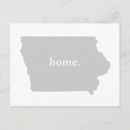 Iowa home silhouette state map briefkaart