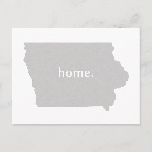 Iowa home silhouette state map briefkaart (Voorkant)