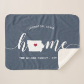 Iowa Home State Persoonlijk Sherpa Deken (Voorkant (horizontaal))
