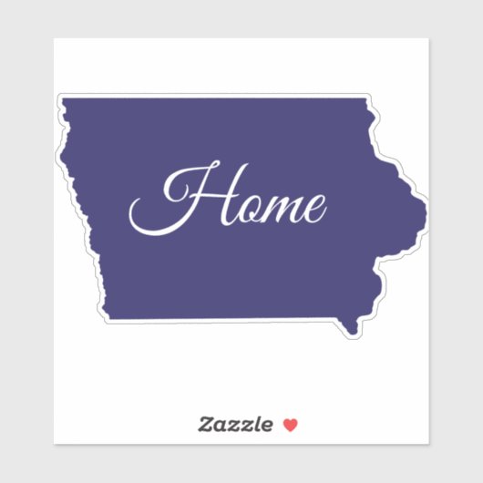 Iowa Home State Sticker / Label (Vel)