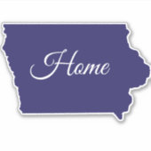 Iowa Home State Sticker / Label (Voorkant)