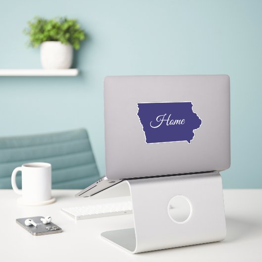 Iowa Home State Sticker / Label (Laptop op bureau)