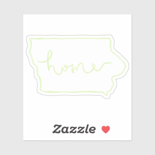 Iowa "Home" Sticker (Vel)
