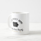 Iowa Home Sweet Home Familie Monogram Mok (Voorkant links)