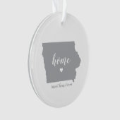 Iowa Hometown Personalized Ornament (voorkant)