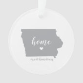 Iowa Hometown Personalized Ornament (voorkant)