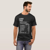 IOWA IA DAD Nutrition Facts Mannen staat VS T-shirt (Voorkant volledig)