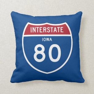 Iowa IA I-80 Interstate Highway Shield - Kussen
