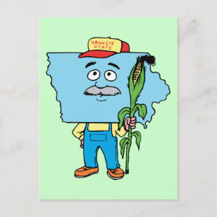Iowa IA Iowan Corn Vintage Travel Souvenir Briefkaart