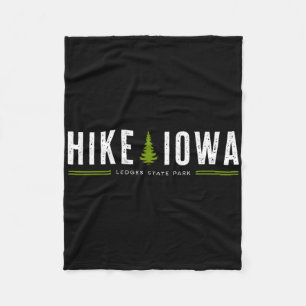 Iowa Ia Ledges State Park Wandelboom Retro Grafisc Fleece Deken