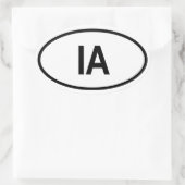 IOWA "IA" OVALE STICKER (Tas)