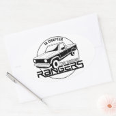 Iowa, IA - Rockin' Rangers Chapter, Early Gen. Ovale Sticker (Envelop)