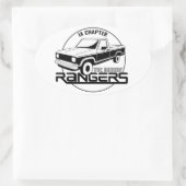 Iowa, IA - Rockin' Rangers Chapter, Early Gen. Ovale Sticker (Tas)