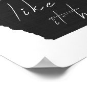 Iowa ik vind het leuk hier staat Silhouette Black Poster (Hoek)