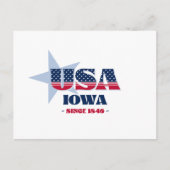 Iowa in rood, wit en blauw Briefkaart (Voorkant)
