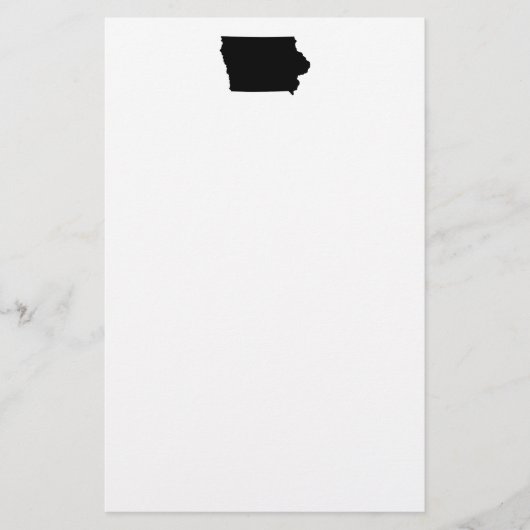 Iowa in zwart en wit briefpapier (Voorkant)