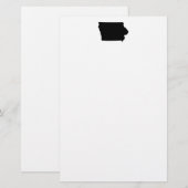 Iowa in zwart en wit briefpapier (Voorkant / Achterkant)